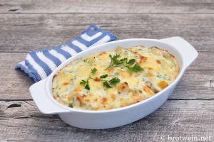 Gemüsegratin mit Kerbel-Béchamel