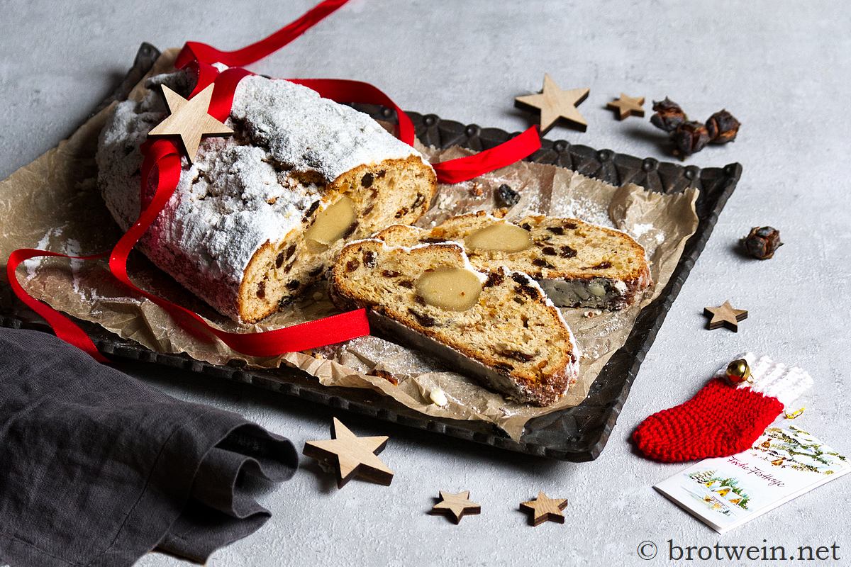 Marzipanstollen Rezept - Stollen mit Marzipan