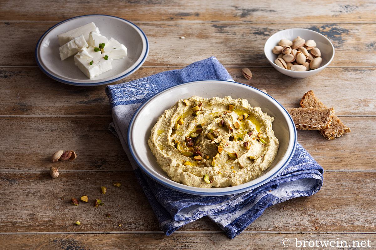 Pistazien Aufstrich als Pistazien-Feta-Dip
