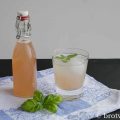 Rhabarber-Sirup mit Basilikum