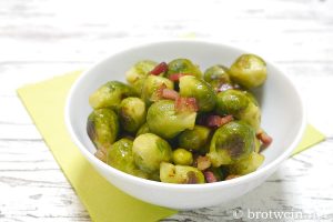 Gebratener Rosenkohl mit Speck