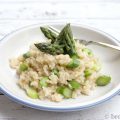 Spargel Risotto mit grünem / weißem Spargel