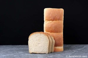 Toastbrot mit über Nacht Gare als Weizentoast