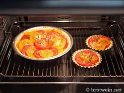 Tomaten Tarte und Tartelettes im Ofen