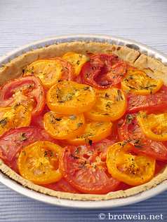 Französische Tomaten-Tarte mit Mürbeteig und Senf: Tarte aux Tomates