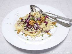 Pasta: Spaghetti mit Radicchio, Gorgonzola und Walnüssen