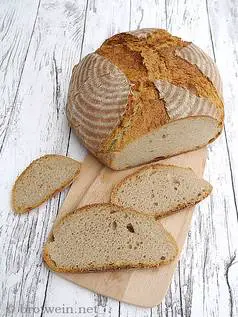 Brot: Topfbrot mit Sauerteig - einfaches Weizen-Roggen-Mischbrot