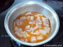 Fisch kalt gegart in der Tigermilch - peruanisches Ceviche Rezept