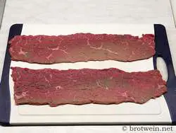 Schön geschnittene Rouladen aus Rindfleisch