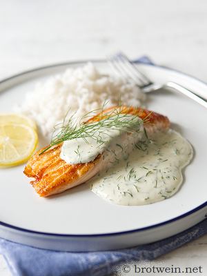 Lachs mit Dillsauce