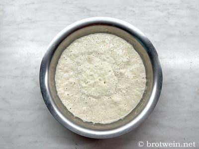 Reifer Poolish-Vorteig