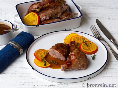 Entenbraten mit Orangensauce