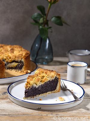 Mohn-Apfelkuchen mit Streuseln