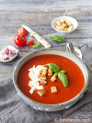 Geröstete Tomatensuppe aus dem Ofen