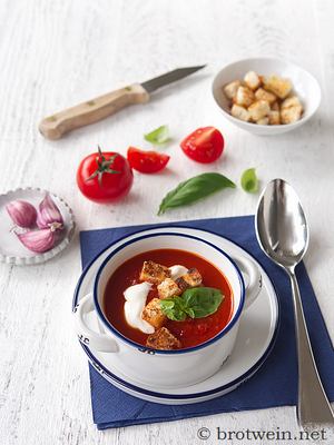 Geröstete Tomatensuppe aus dem Ofen