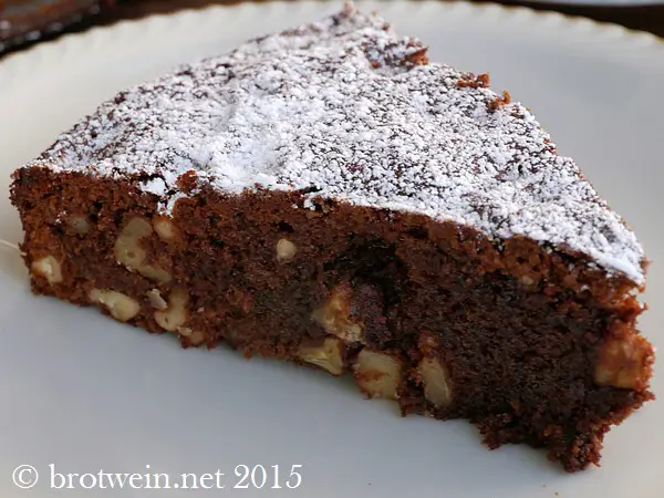 Walnuss-Schokoladenkuchen mit Grenobler Walnüssen - Brotwein