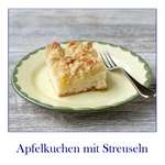Apfelkuchen mit Streusel und Hefeteig vom Blech