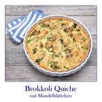 Brokkoli Quiche mit Mandelblättchen und Mürbeteig