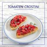 Crostini mit Tomate und Zwiebel