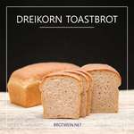 Dreikorntoast – Mehrkorn Toastbrot mit Weizen, Roggen und Dinkel