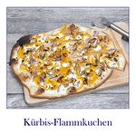 Flammkuchen mit Kürbis, Feta und Walnuss