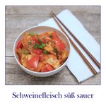 Gebackenes Schweinefleisch süß sauer