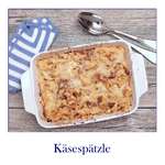 Käsespätzle mit Röstzwiebeln im Ofen selber machen