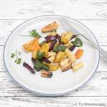 Kerbelpesto und winterliches Ofengemüse