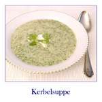 Kerbelsuppe als klassische Kerbelcremesuppe mit Kartoffeln