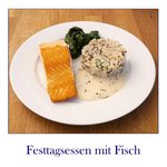 Lachs mit Spinat, Wildreis und Estragon-Weißwein-Sahne-Sauce