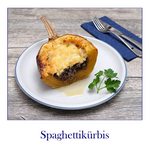 Spaghettikürbis im Backofen – Kürbis mit Hackfleisch und Käse