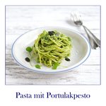 Portulakpesto Rezept & Pasta mit Kürbiskern-Portulak-Pesto
