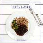 Zartes Rehgulasch nach Omas Art mit Rotwein-Sauce