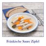 Saure Zipfel – fränkische Bratwürstchen in Essigsud (blaue Zipfel)
