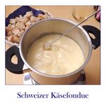 Original Schweizer Käsefondue mit Appenzeller, Emmentaler und Gruyère