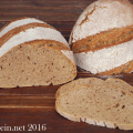 Brot: Landbrot mit Sauerteig - Dinkelvollkorn und Weizen